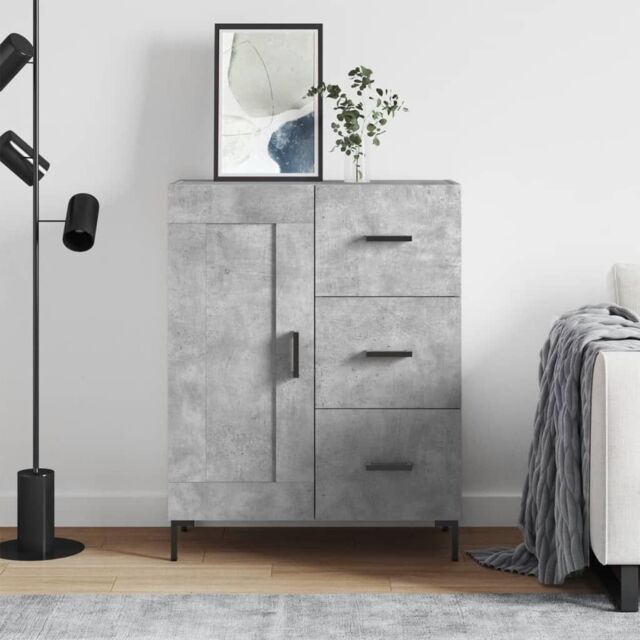 Berkfield Home Sideboard Concrete Grey 69.5x34x90 cm Engineered Wood - image 1