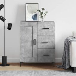 Berkfield Home Sideboard Concrete Grey 69.5x34x90 cm Engineered Wood - thumbnail 1