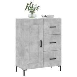 Berkfield Home Sideboard Concrete Grey 69.5x34x90 cm Engineered Wood - thumbnail 3