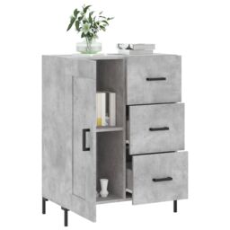 Berkfield Home Sideboard Concrete Grey 69.5x34x90 cm Engineered Wood - thumbnail 4