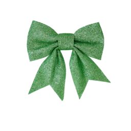 Melody Maison Set Of 4 Sage Green Glitter Christmas Bows