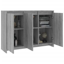 Berkfield Home Sideboard Grey Sonoma 102x33x75 cm Engineered Wood - Size: 102 x 33 x 75 cm - thumbnail 4