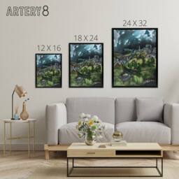 "Artery8 View of Toledo Landscape Painting El Greco Black Framed Canvas Art - Size: W12"" x H16""" - thumbnail 4