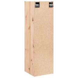 Berkfield Home Wall Cabinet 30x30x100 cm Solid Pinewood in Light Tan - Size: 30 x 30 x 100 cm - thumbnail 7