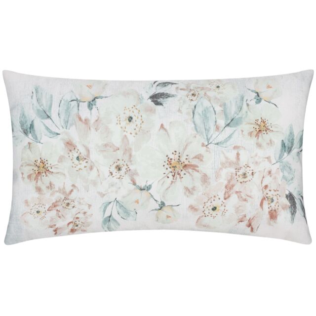 Evans Lichfield Canina Floral Water & UV Resistant Outdoor Cushion in Off-White - Size: 30 cm x 50 cm - image 1