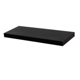 Harbour Housewares 60cm Floating Wall Shelf - Wall Mounted Shelf for Storage & Display in Black - thumbnail 1