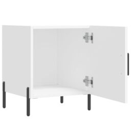 Berkfield Home Bedside Cabinet White 40x40x50 cm Engineered Wood - Size: 40 x 40 x 50 cm - thumbnail 5