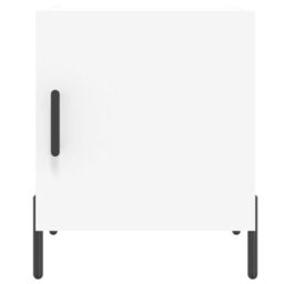 Berkfield Home Bedside Cabinet White 40x40x50 cm Engineered Wood - Size: 40 x 40 x 50 cm - thumbnail 6