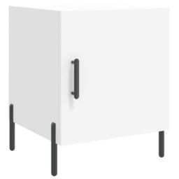 Berkfield Home Bedside Cabinet White 40x40x50 cm Engineered Wood - Size: 40 x 40 x 50 cm - thumbnail 2