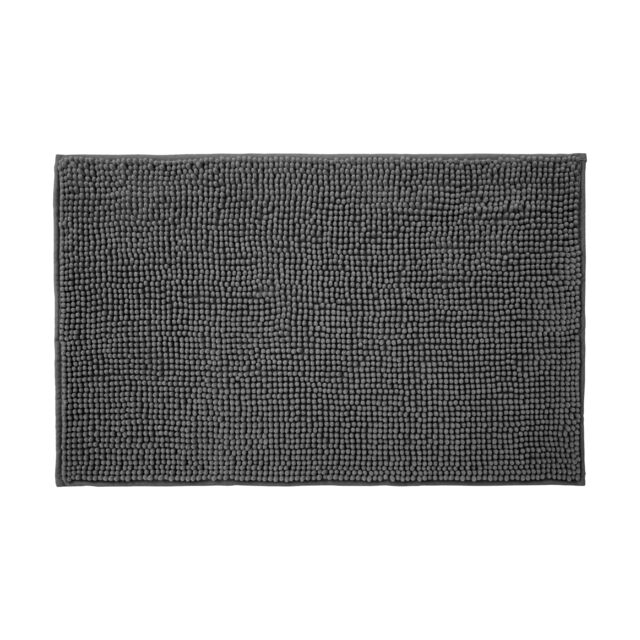 Allure Bath Fashions Chenille Bobble Bath Mat 60 x 90cm - Super Soft Microfibre & Non-Slip in Charcoal - Size: 60 x 90 cm - image 1
