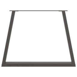 Berkfield Home Modern Dining Table Legs V-Shape 3 pcs Anthracite 90x(72-73.3) cm in Charcoal - thumbnail 5