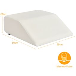 Costway Elevating Memory Foam Leg Rest Pillow Wedge Support Pillow W/ Washable Cover in White - thumbnail 5