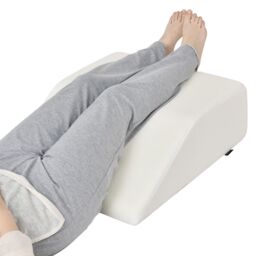Costway Elevating Memory Foam Leg Rest Pillow Wedge Support Pillow W/ Washable Cover in White - thumbnail 1