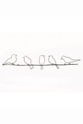 Art for the Home Bird on a Wire Metal Wall Art in Silver - thumbnail 4