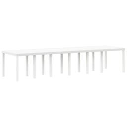 Berkfield Home 13 Piece Garden Dining Set White Poly Rattan - thumbnail 4