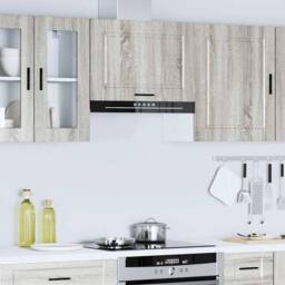 Berkfield Home Kitchen Wall Cabinet Porto Grey Sonoma Engineered Wood - thumbnail 2