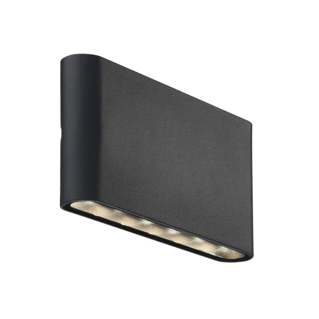 Nordlux Modern Outdoor Wall Light Black Aluminium Intergrated LED Weatherproof - Mains Powered, IP54 - image 1