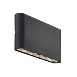 Nordlux Modern Outdoor Wall Light Black Aluminium Intergrated LED Weatherproof - Mains Powered, IP54 - thumbnail 1