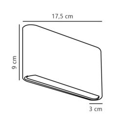 Nordlux Modern Outdoor Wall Light Black Aluminium Intergrated LED Weatherproof - Mains Powered, IP54 - thumbnail 3