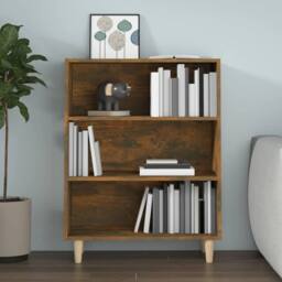 Berkfield Home Sideboard Smoked Oak 69.5x32.5x90 cm Engineered Wood in Brown - thumbnail 5