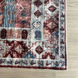 THE RUGS Madar Vintage Washable Rug - Ultra Soft Polyamide Non Slip Design in Red - Size: 120 cm x 160 cm - thumbnail 2
