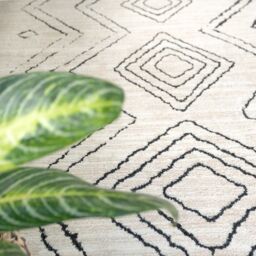 Kukoon Cream Black Moroccan Berber Super Soft Rug - Size: 240 cm x 330 cm - thumbnail 4