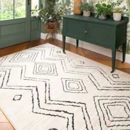 Kukoon Cream Black Moroccan Berber Super Soft Rug - Size: 240 cm x 330 cm - thumbnail 2