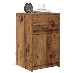 Berkfield Home Bedside Cabinet Old wood 38 x 34 x 61 cm Particle board in Brown - thumbnail 3