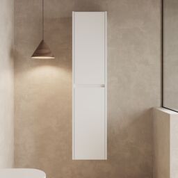 Banyetti Mino 1500mm Wall Hung Tall Cabinet - Gloss White - thumbnail 2