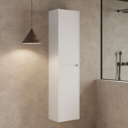 Banyetti Mino 1500mm Wall Hung Tall Cabinet - Gloss White - thumbnail 3