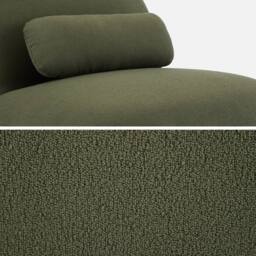 sweeek Textured terry swivel armchair in Khaki - thumbnail 6
