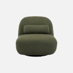 sweeek Textured terry swivel armchair in Khaki - thumbnail 2