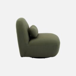 sweeek Textured terry swivel armchair in Khaki - thumbnail 3