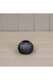 KDMD Cool Grey Round Glass Tealight Holder - thumbnail 1