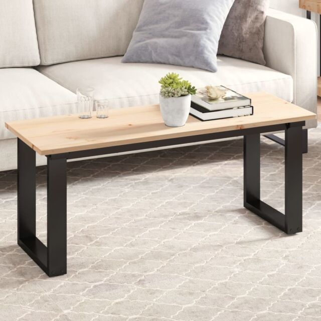 Berkfield Home Table Top 110x40x1.7 cm Rectangular Solid Wood Pine in Brown - image 1