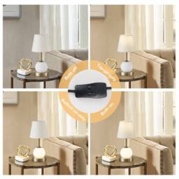 NIVOR 32cm LED Table Lamp with Bulb Included in White - thumbnail 3