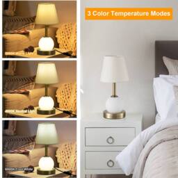 NIVOR 32cm LED Table Lamp with Bulb Included in White - thumbnail 4