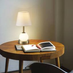 NIVOR 32cm LED Table Lamp with Bulb Included in White - thumbnail 9