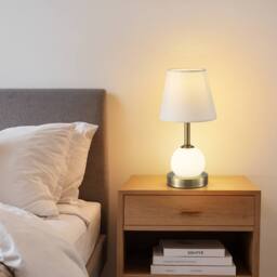 NIVOR 32cm LED Table Lamp with Bulb Included in White - thumbnail 6