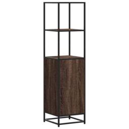 Berkfield Home Highboard Brown Oak 35.5x35x139 cm Engineered Wood & Metal - thumbnail 7