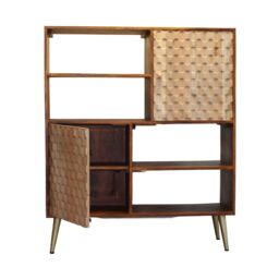 IH Design Koda Retro Display Unit with Shelves & Cupboards in Brown - thumbnail 6