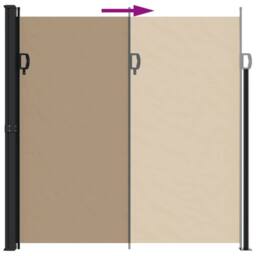 Berkfield Home Retractable Side Awning Taupe 200x300 cm - thumbnail 5
