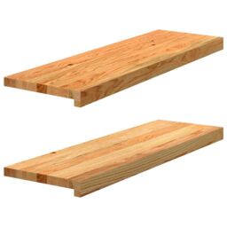 Berkfield Home Window Sills 2 pcs¬†Light Brown 80x25x2 cm Solid Wood Oak - Size: Medium