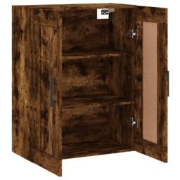 Berkfield Home Wall Mounted Cabinet Smoked Oak 69.5x34x90 cm Engineered Wood in Brown - thumbnail 7