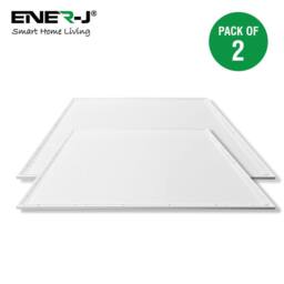 ENER-J Pack of 3 60x60 Slim Backlit 40W 3800Lm PMMA 2mm Diffuser Flicker Free in White - thumbnail 3