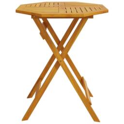 Berkfield Home Beautiful Folding Garden Table √ò60x75 cm Solid Wood Acacia in Brown - Size: 60x75 cm - thumbnail 5