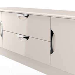 Ready Assembled 2 U Holborn 2 Door 2 Drawer Superwide TV Unit (Ready Assembled) in Taupe - Size: Large - thumbnail 5