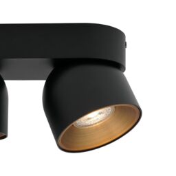 Nordlux Vintage Indoor Spot Light Black Metal GU10 Gold Inner - Mains Powered, IP20 - thumbnail 4