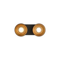 Nordlux Vintage Indoor Spot Light Black Metal GU10 Gold Inner - Mains Powered, IP20 - thumbnail 2