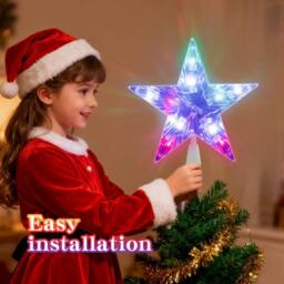 Bright Zeal 19cm Smart RGB Color-Changing LED Christmas Tree Topper Star App&Timer in White - thumbnail 5